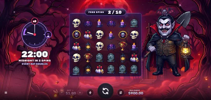 Vampir free spins with the shift clock