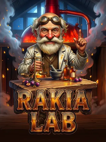 Rakia Lab key art: Grandpa Pete at his distilling table